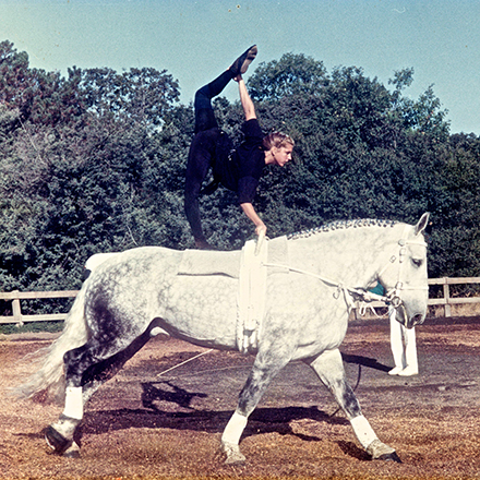 Isabelle Bibbler Parker ’96 on horseback