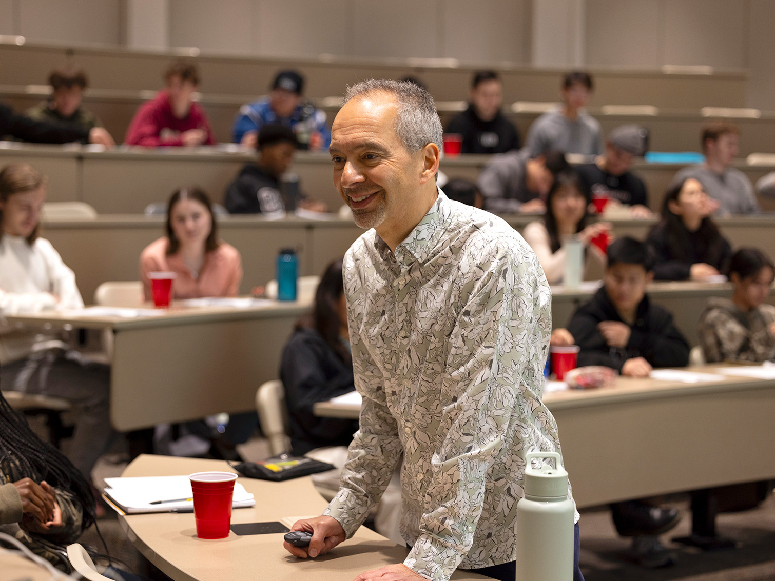 Professor Ran Libeskind-Hadas teaching a course.