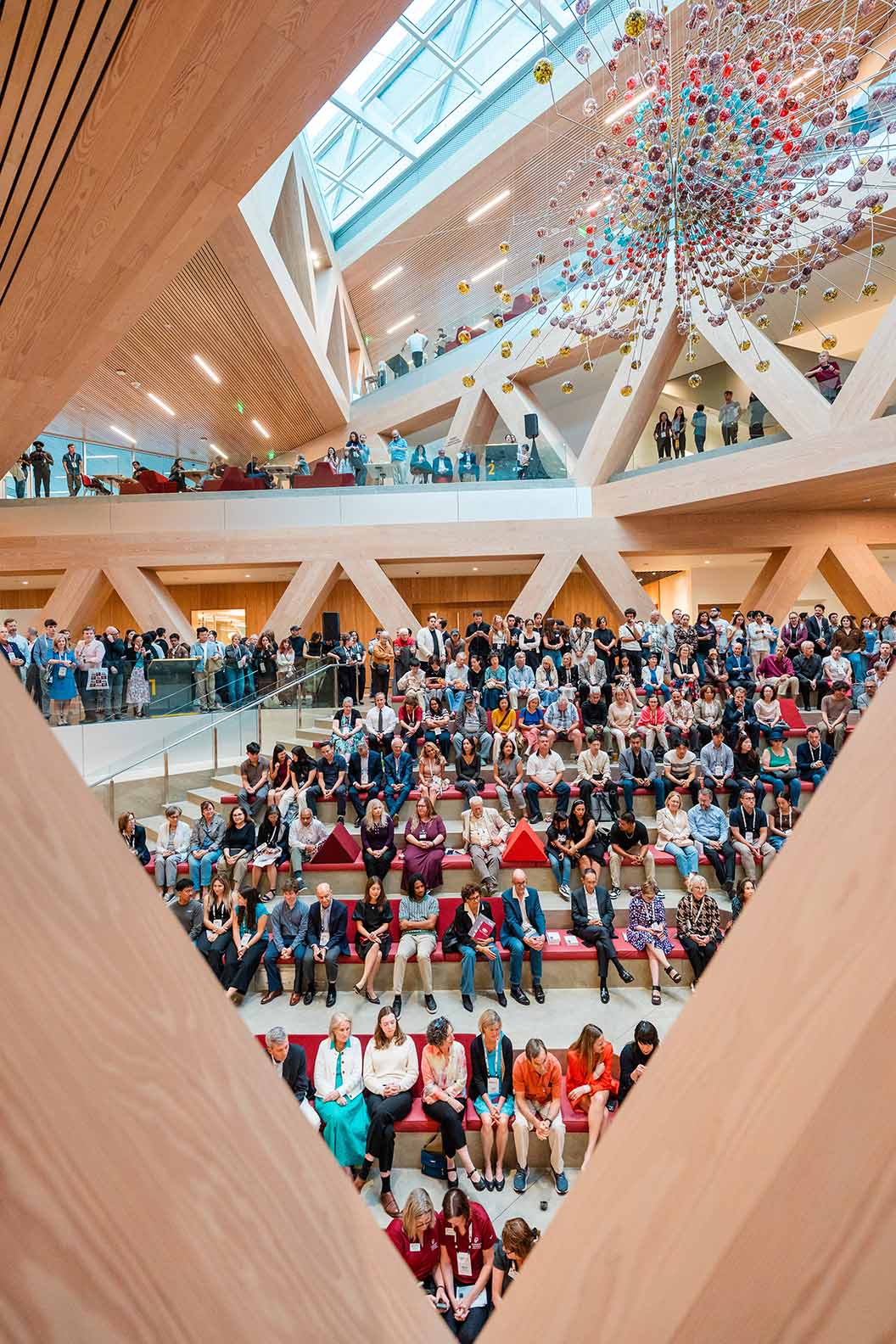 Guests seated on the Social Stairs.