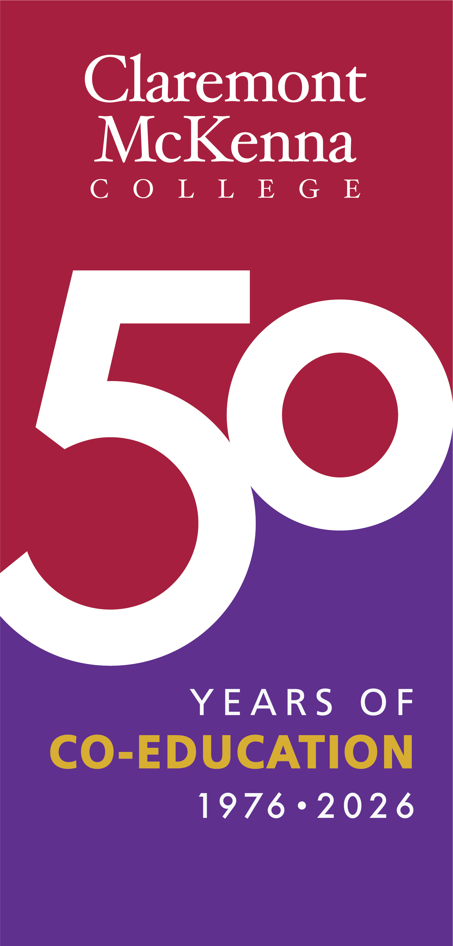 50 Years of Coeducation logo.