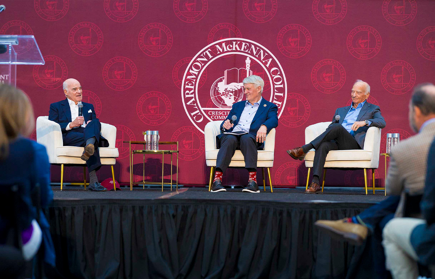 George Roberts ’66 P’93 and Henry Kravis ’67 during their talk at The Summit.