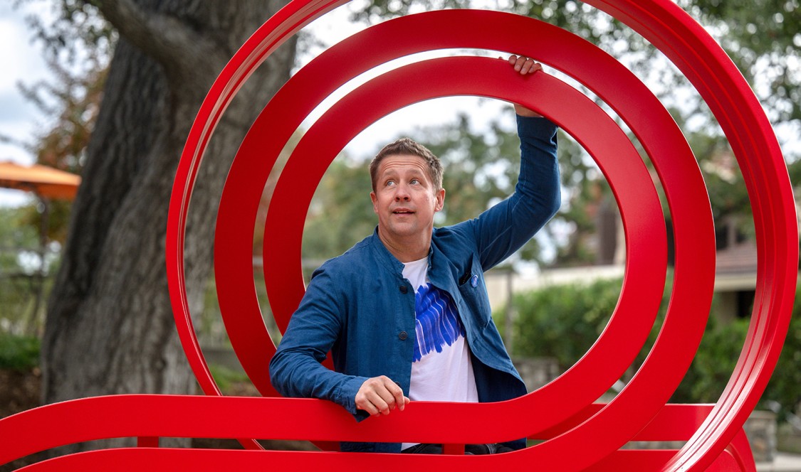 Jeppe Hein on his interactive bench public art.