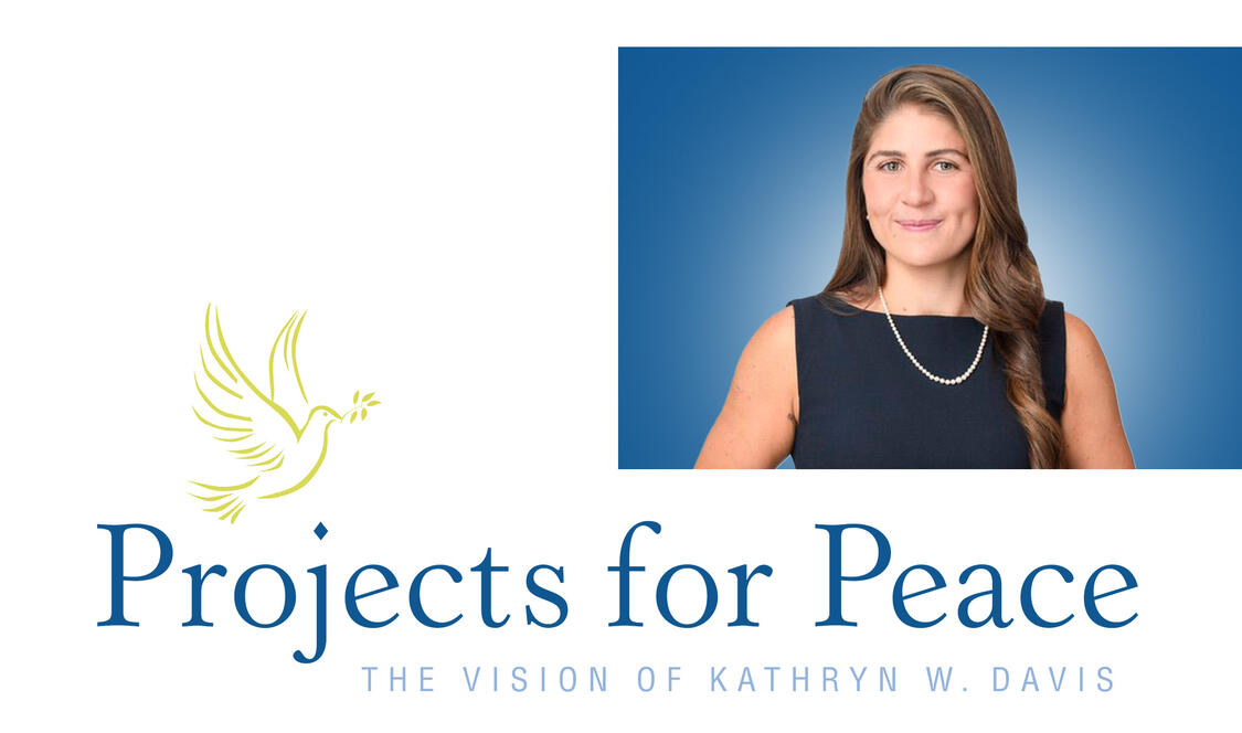 Anoush Baghdassarian ’17 image with Projects for Peace logo