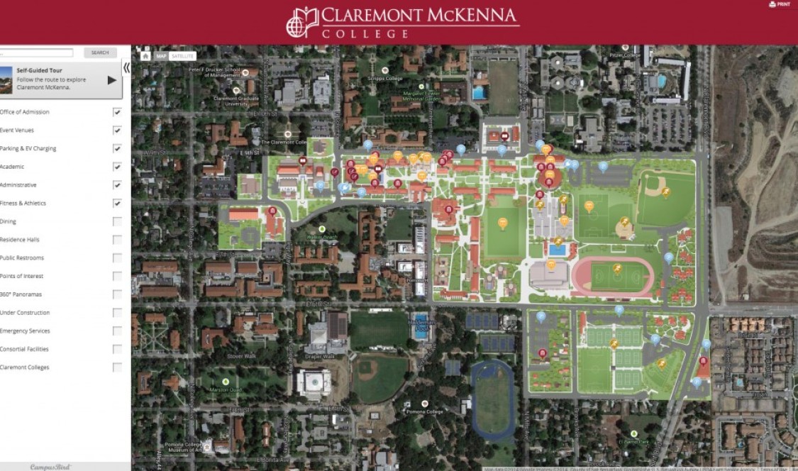 Claremont McKenna Map overview