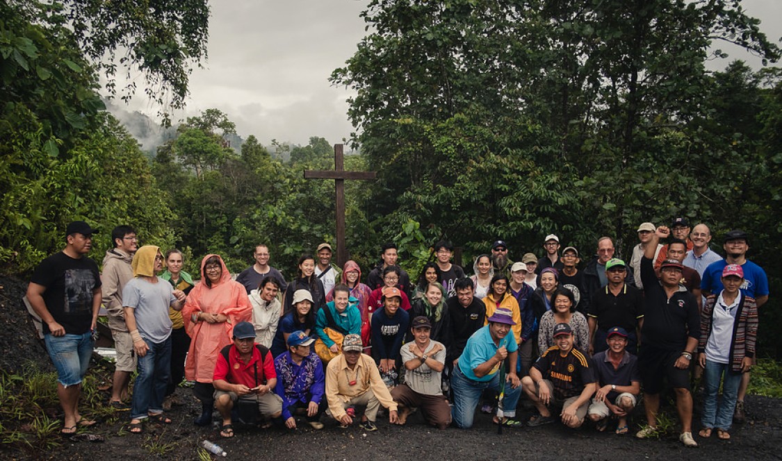 The team in Borneo, Malaysia