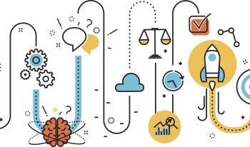 illustration of entrepreneurial venture from conception to execution