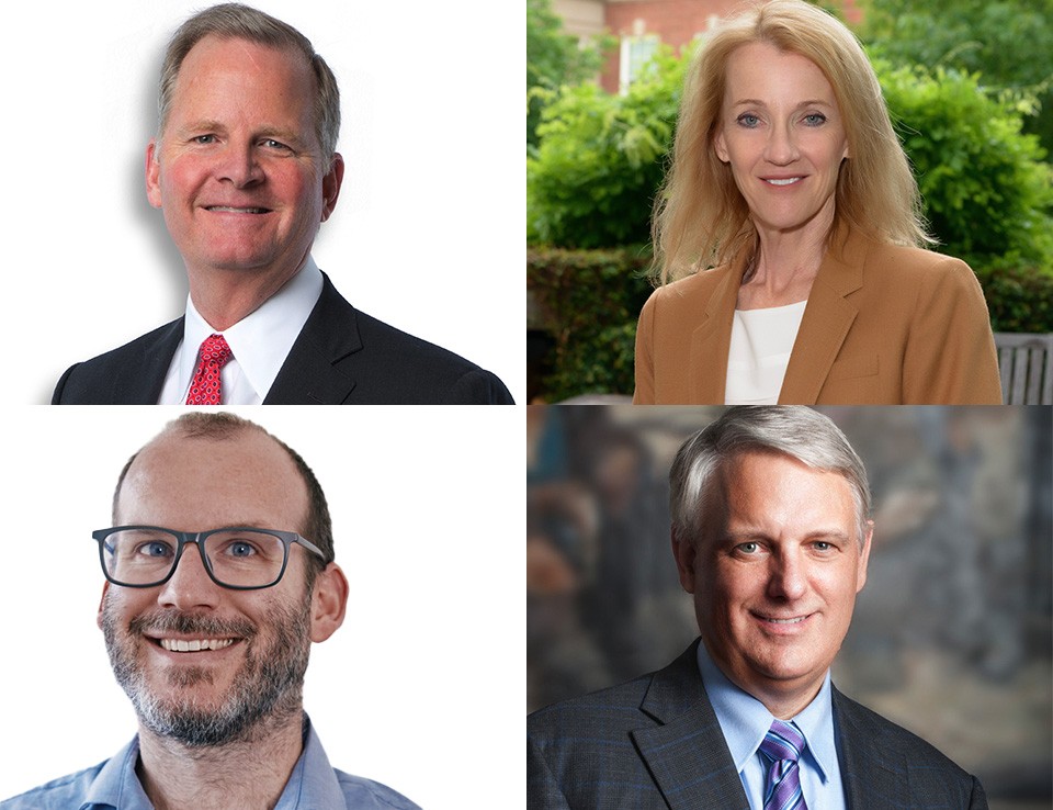 Steve Eggert '82, Sue O'Bannon '84, Ken Valach '82, and Riley Lewis ’11