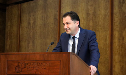 Professor Hicham Bou Nassif honored at faculty installation ceremony.