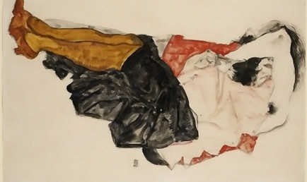 Egon Schiele’s “Woman Hiding Her Face”