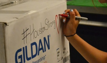 Aid box sent to Houston