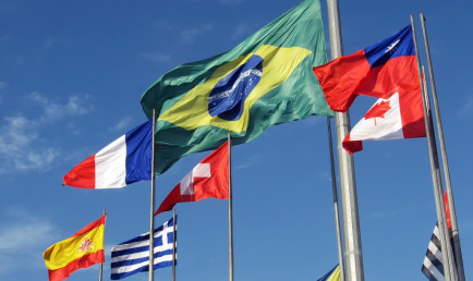 Various country flags