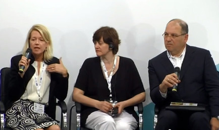 Prof. Wendy Lower with panelists