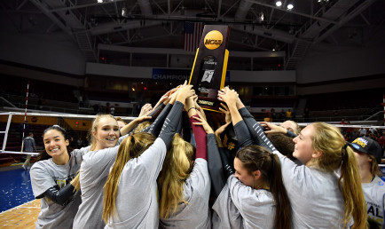 Athenas raise championship trophy