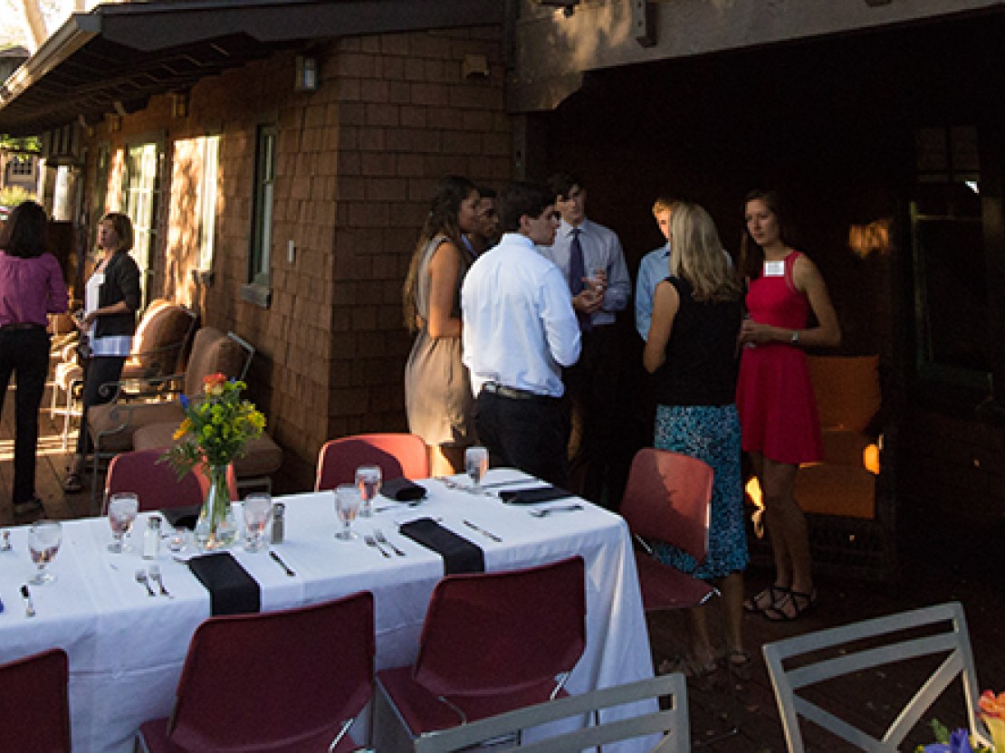 At the president's house