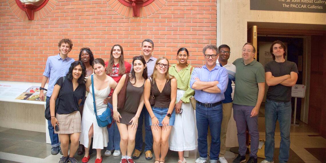 Students from Salvatori Center on street in London 